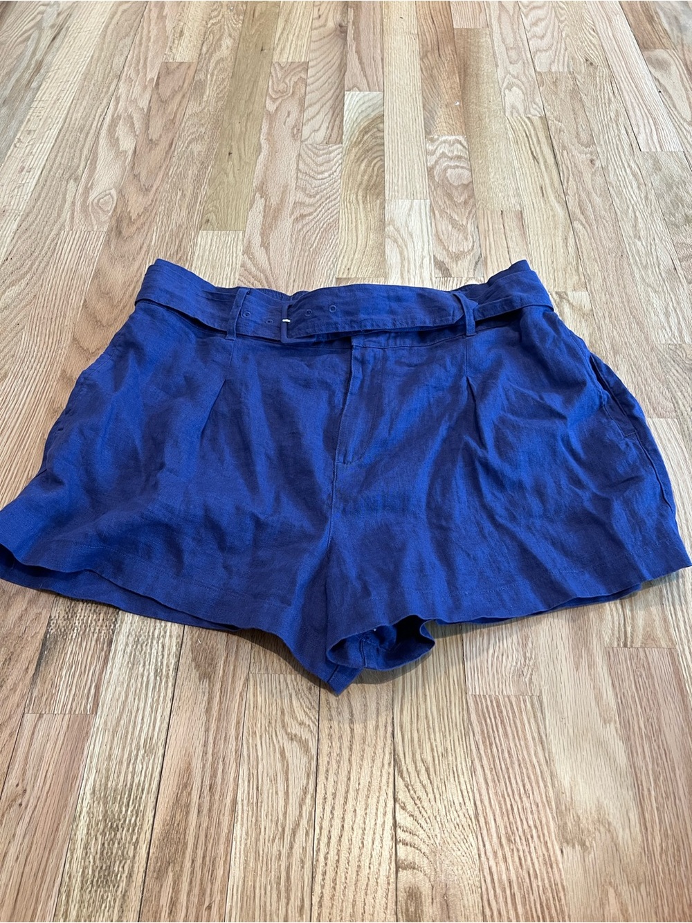 Joie linen short purple blue color size XLarge